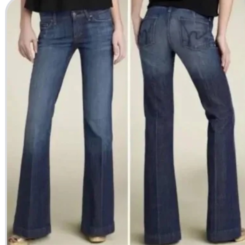 Citizens of Humanity Dark Denim Jeans Low Rise Bootcut leg Size 29 Western Rodeo